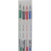 Набір кулькових ручок  ECONOMIX ICEBERG 0,7 mm, 4 стандартні кольори чорнил, в блістері