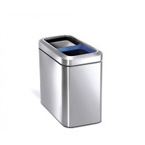 Відро для сміття Simplehuman відкрите, подвійне, FPP SLIM, 10+10л