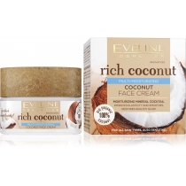 Крем для обличчя Eveline Cosmetics для всіх типів шкіри, інтенсивно зволожуючий кокосовий, серія ric