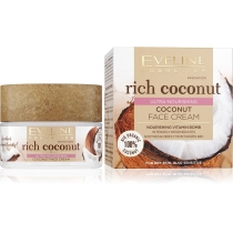 Крем для обличчя Eveline Cosmetics для сухої та чутливої шкіри, мультипоживний кокосовий, серія rich