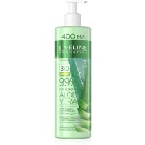 Молочко для тіла Eveline Cosmetics 99% natural: пом'якшувально-зволожуюче 3в1 aloe vera, 400 мл