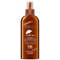 Сонцезахисна водостійка олійка для засмаги Eveline Cosmetics Sun care з олією аргана spf6, 150мл