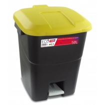 Контейнер  для сміття Eco Tayg з педаллю та ручками жовтий, 50л,