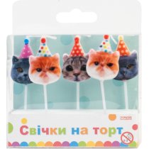 Набір свічок Funny Cats, 5 шт.