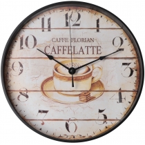 Годинник настінний пластиковий Optima CAFFELATTE, білий