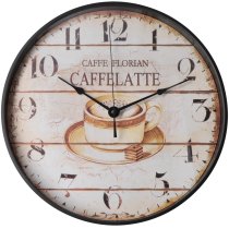 Годинник настінний пластиковий Optima CAFFELATTE, білий