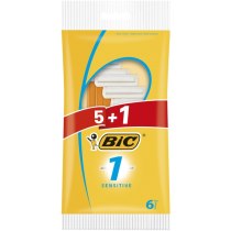 Бритва без змінних картриджів BIC 1 Sensitive 5+1 шт.