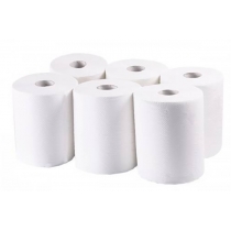 Рушник паперовий Eco Point Soft  2-шар рециклінг білі гладкі  6 рулонів по 75 м центральна витяжка