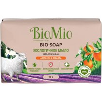 Екологічне туалетне мило BioMio BIO-SOAP з ефірними оліями апельсину, лаванди та м'яти, 90 г