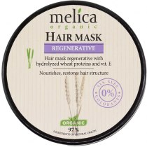 Маска для волосся регенеруюча Melica Organic з пшеничним протеїном та вітаміном Е, 350 мл