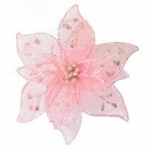 Квітка пуансетії Yes! Fun напівпрозора ніжно-рожева, 18*18см