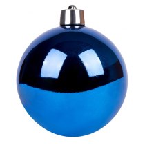 Новогодний шар Novogod'ko, пластик, 20 cм, синий, глянец
