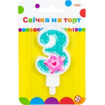 Свічка Princess "3" висотою 7,62 см