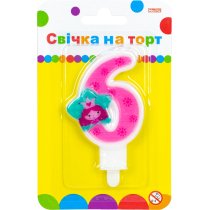 Свічка Princess "6" висотою 7,62 см