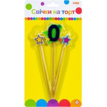 Свічки Stars "0" висотою 4,5 см, 3 шт.