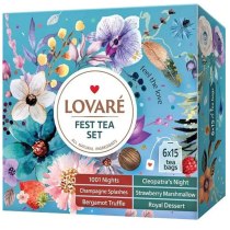 Колекція пакетованого чаю Lovare "Fest Tea Set" 90 пакетів асорті — 6 видів по 15 шт.