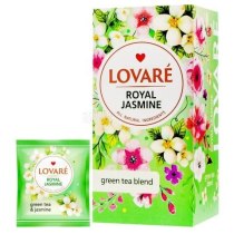 Чай зелений пакетований Lovare Royal Jasmine з пелюстками та ароматом жасмину 50шт х 1,5г