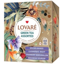 Чай зелений пакетований Lovare Асорті  4 види по 8 шт
