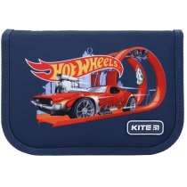 Пенал с наполнением Kite Hot Wheels HW22-622H, 1 отделение, 2 отворота