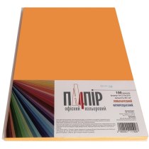 Папір кольоровий IQ Color Neon Orange, неонових тонів А4 80г/м2, 100арк.