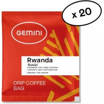 Кава мелена в дріп-пакетах Gemini Rwanda Rusizi 20шт.