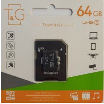 Карта памяти T & G microSDHC (UHS-1) 64GB  (с адаптером) (TG-64GBSDCL10-01)