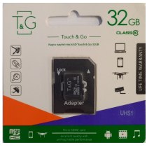 Карта пам'яті T & G microSDHC (UHS-1) 32GB class 10 (з адаптером) (TG-32GBSD10U1-01)