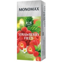 Чай пакетований зелений з ароматом суниці MONOMAX "STRAWBERRY FIELD" 1,5г х 25шт