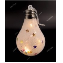 Підвіска "Лампочка" теплий білий, на батарейках