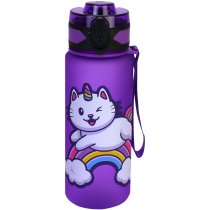 Пляшка для води Rainbow Cat, 500 мл, фіолетова