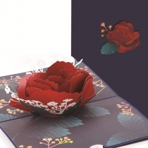 Подарункова листiвка 3D "Троянда" 19*13см