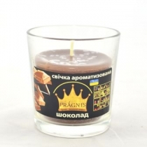 Арома-свічка в склянці (D-65-79 х 83 мм) 30 год "Шоколад"