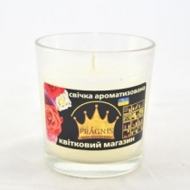 Арома-свічка в склянці (D-65-79 х 83 мм) 30 год "Квітковий магазин"