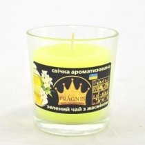 Арома-свічка в склянці (D-65-79 х 83 мм) 30 год "Зелений чай"