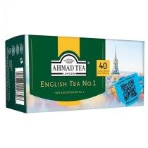 Чай черный пакетированный AHMAD Tea \"Английский №1\" 40шт х 2г