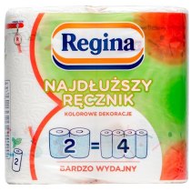 Паперові рушники Regina з декором 20.7 м 90 відривів 2 шари 2 рулони