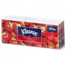 Носові хустинки Kleenex Aroma з ароматом полуниці двошарові 10 х 10 шт