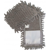 Моп змінний  для швабри Eco Fabric, мікрофібра шиньйон "Преміум" (90г) сірий