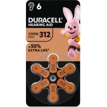 Батарейка DURACELL HA 312 6 шт. в упаковці