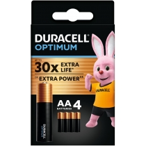 Батарейка DURACELL LR06 KPD 04*10 Optimum 4шт. в упаковці