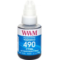 Чорнило WWM GI-490 для Canon G1400/G2400/G3400 140г Cyan (C490C)