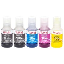 Комплект чернил WWM 105/106 BP/PB/C/M/Y для Epson 5х140г (E105SET5) пигментный/водорастворимые