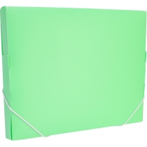 Папка-бокс пластикова А4 на гумках, 30 мм, пастельна зелена