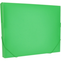 Папка-бокс пластикова А4 на гумках, 30 мм, зелена