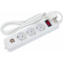 Подовжувач мережевий з 2*USB-2,1А 3 розетки 1,8 м, 3х1,6мм2 ULTRA SSW3-1.8