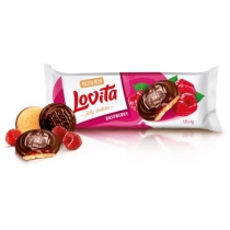 Здобне печиво Lovita Jelly Cookies з желейною начинкою зі смаком малини ККФ 135г /21шт
