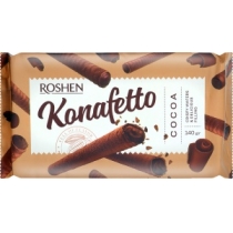 Вафельні трубочки Konafetto cocoa з начинкою крем-какао ВКФ 140г /15шт