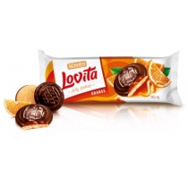 Здобне печиво Lovita Jelly Cookies з желейною начинкою зі смаком апельсину ККФ 135г /21шт