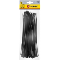 Хомут-стяжка TOPEX, чорний, 4.8х300 мм, пластик, 75 шт.