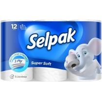 Папiр туалетний SELPAK білий 12 шт